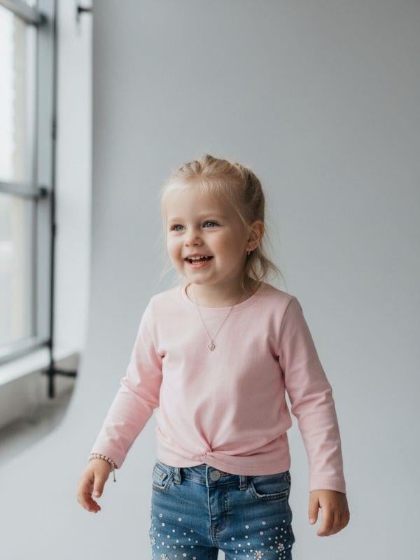 Kız Bebek Pamuklu İnce Uzun Kollu Bluz