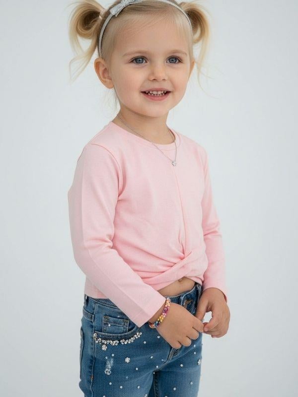 Kız Bebek Pamuklu İnce Uzun Kollu Bluz