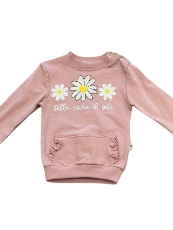 Kız Bebek Papatya Desenli Pamuklu Eşofman Takım