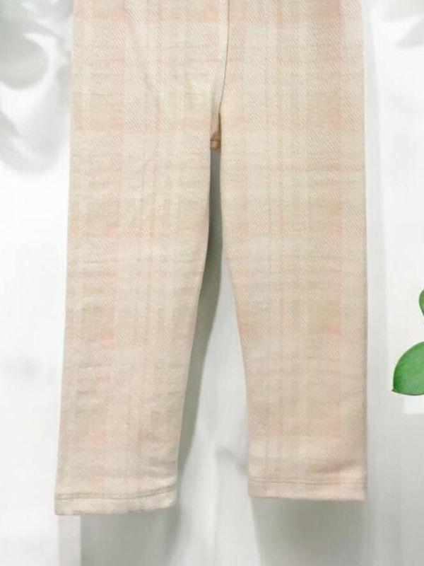 Kız Bebek Peluş Yelekli 3 lü Pantolonlu Takım