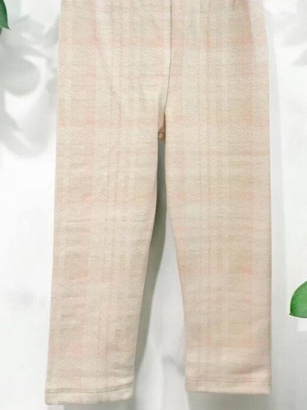 Kız Bebek Peluş Yelekli 3 lü Pantolonlu Takım