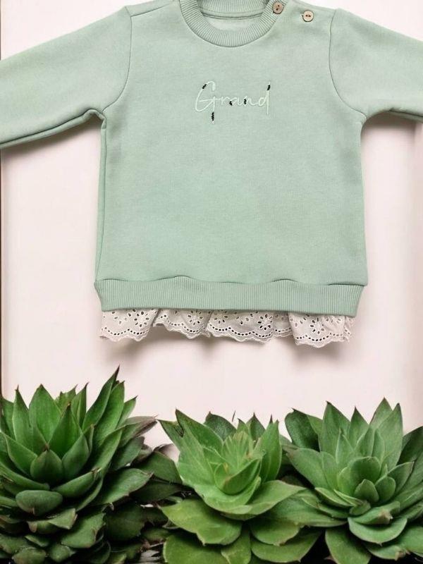 Kız Bebek Şardonlu Grand Yazılı Sweatshirt