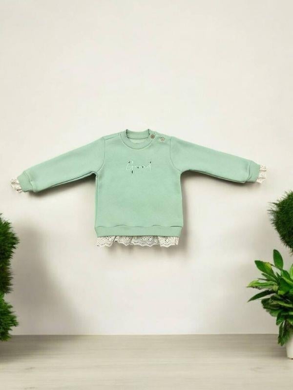Kız Bebek Şardonlu Grand Yazılı Sweatshirt