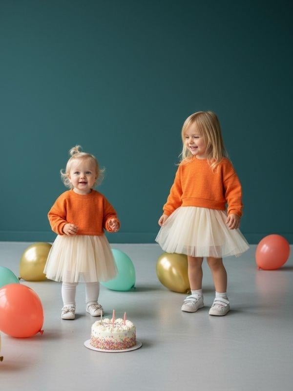 Kız Bebek Simli Yumuşak Dokulu Kazak Elbise