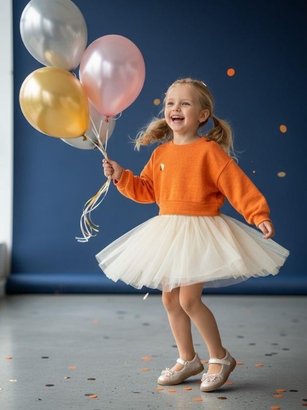 Kız Bebek Simli Yumuşak Dokulu Kazak Elbise