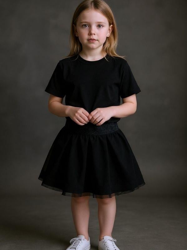 Kız Bebek Siyah Dokuma Tütü Etek