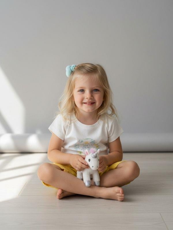 Kız Bebek Time Yazılı Pamuklu T-shirt