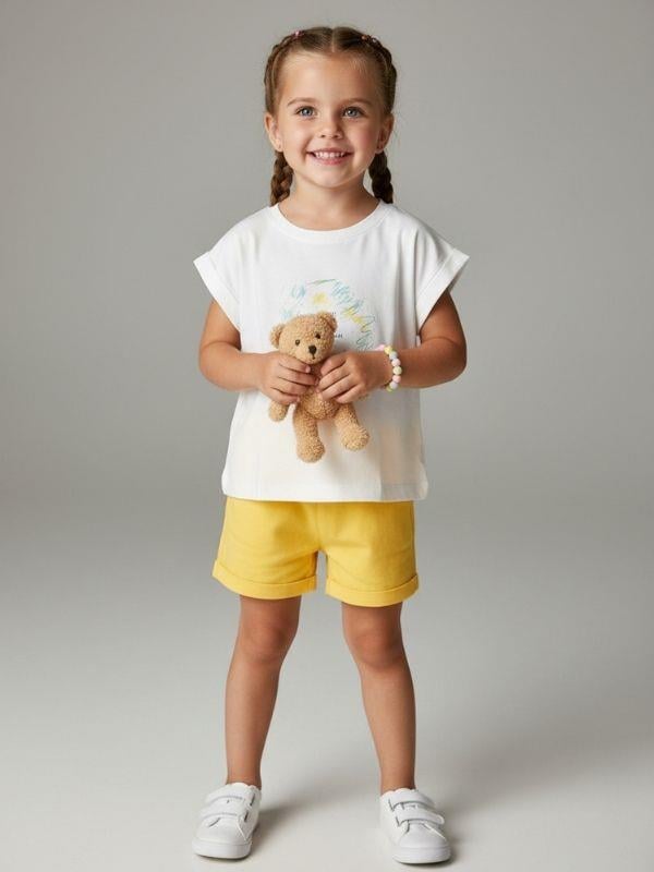 Kız Bebek Time Yazılı Pamuklu T-shirt