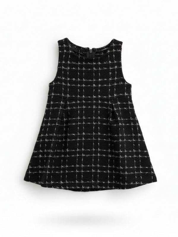 Kız Bebek Tüvit Kumaş Kolsuz Elbise