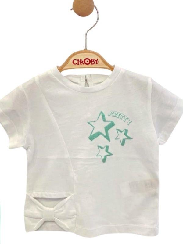 Kız Bebek Yıldız Baskılı Şortlu Takım