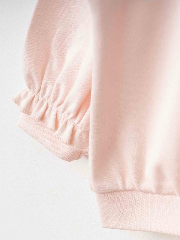 Kız Bebek Yıldız Tavşan Baskılı Organik Eşofman Takım