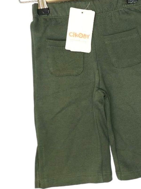 Kız Bebek Yırtmaçlı Örme Pantolon