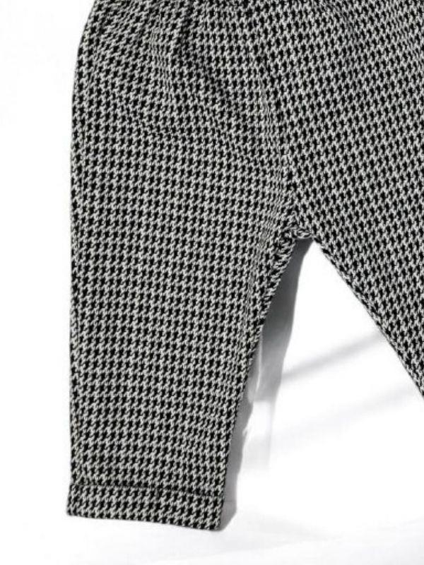 Kız Bebek Yüksek Bel Kazayağı Desenli Pantolon