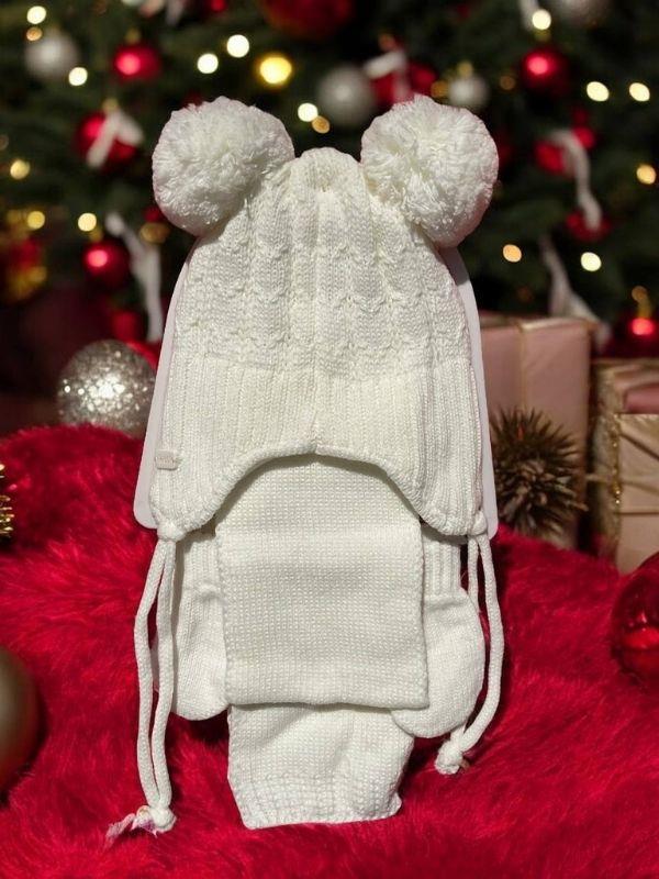 Kız Çocuk 0-18 Ay Arası Tüylenmeye Dayanıklı Polar Atkı Bere Eldiven Takım