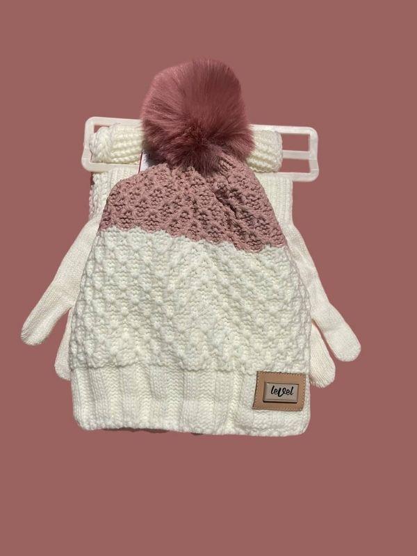 Kız Çocuk 9-15 Yaş Arası Tüylenmeye Dayanıklı Polar Atkı Bere Eldiven Takım