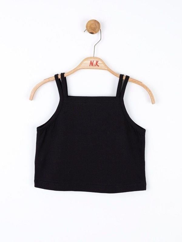 Kız Çocuk Askılı Maya Crop Bluz