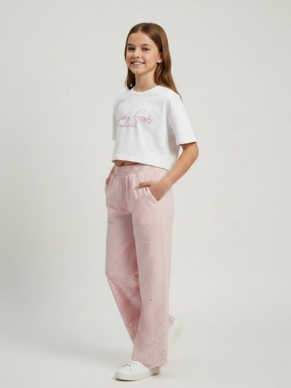 Kız Çocuk Baskılı Basic T-shirt