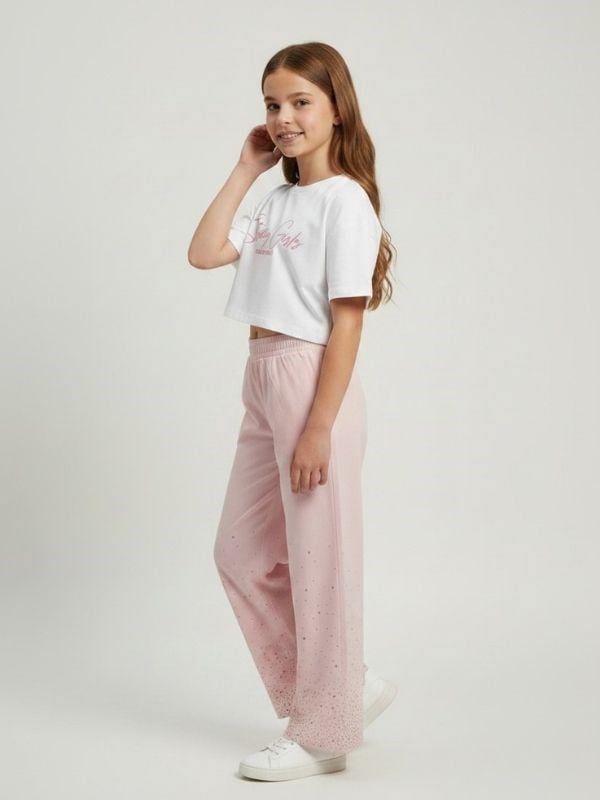 Kız Çocuk Baskılı Basic T-shirt