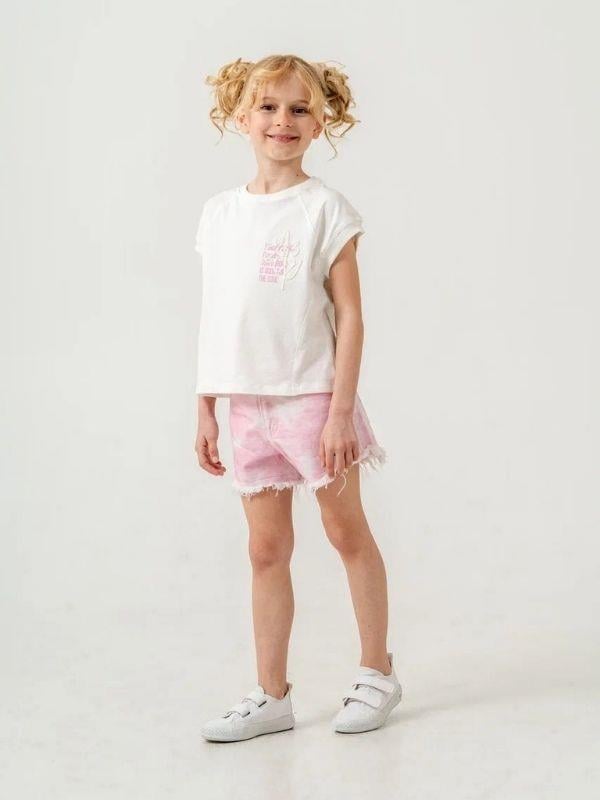 Kız Çocuk Batik Desenli Şortlu Takım