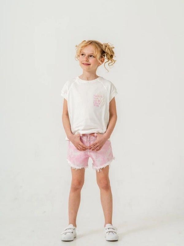 Kız Çocuk Batik Desenli Şortlu Takım