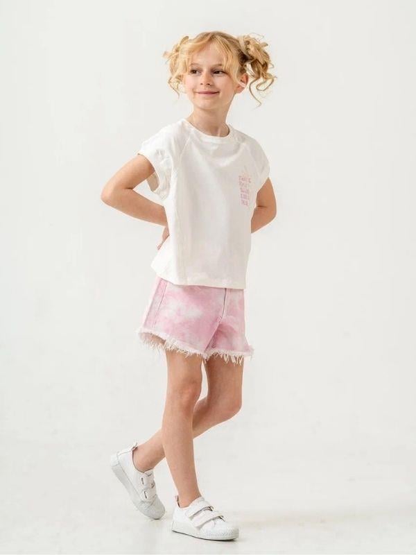 Kız Çocuk Batik Desenli Şortlu Takım