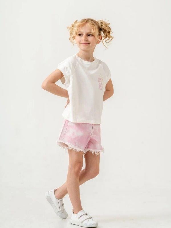 Kız Çocuk Batik Desenli Şortlu Takım