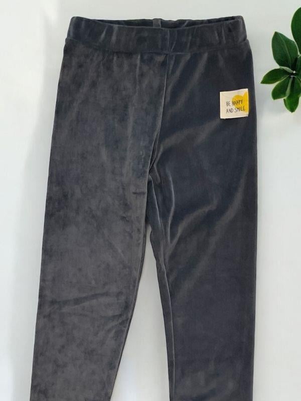 Kız Çocuk Bel lastikli Parlak Kadife Tayt Pantolon