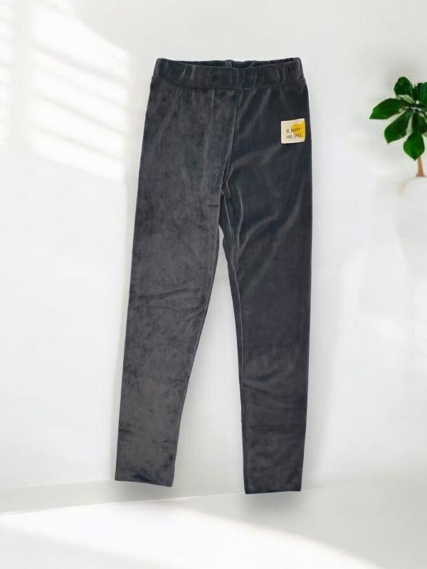 Kız Çocuk Bel lastikli Parlak Kadife Tayt Pantolon