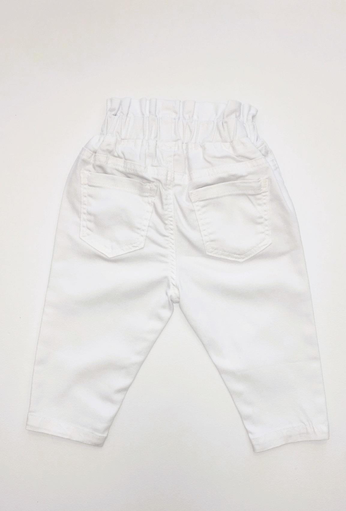 Kız Çocuk Beli Lastikli Lcralı Fiyonklu Pantolon