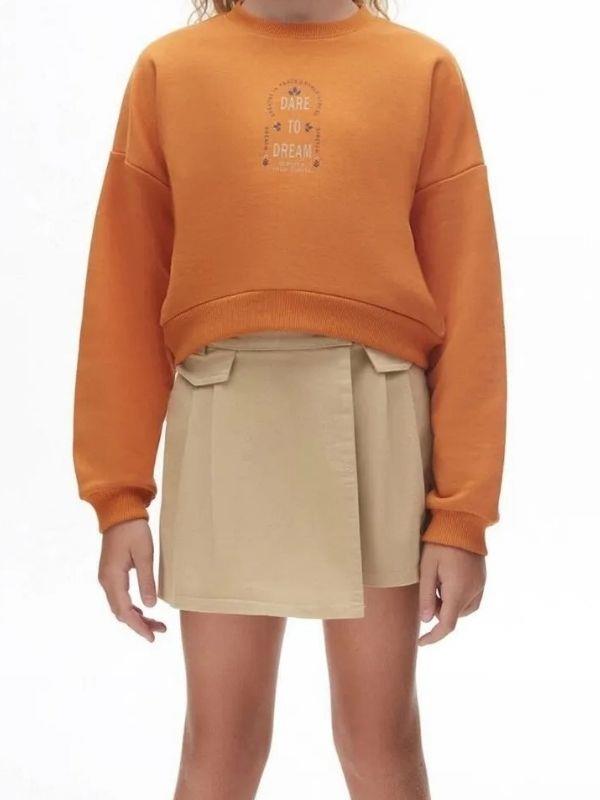 Kız Çocuk Beli Lastikli Şort Etek