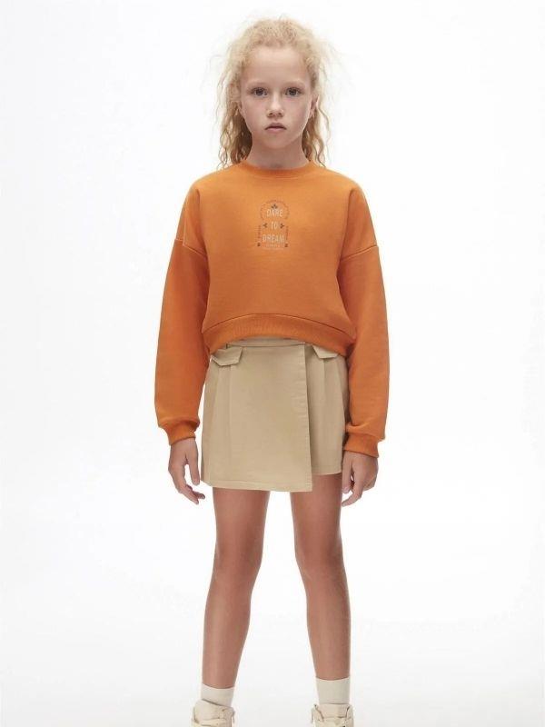 Kız Çocuk Beli Lastikli Şort Etek