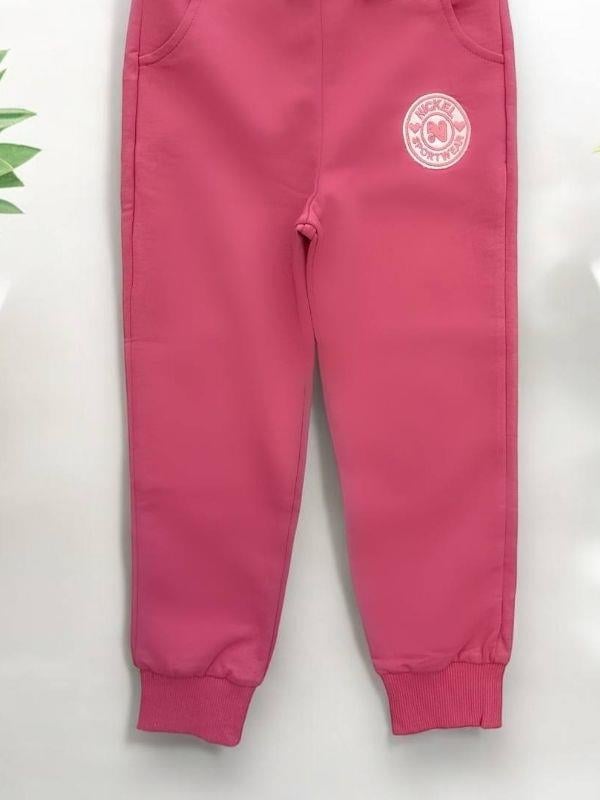 Kız Çocuk Beli Paçası Lastikli Pamuklu Eşofman Alt