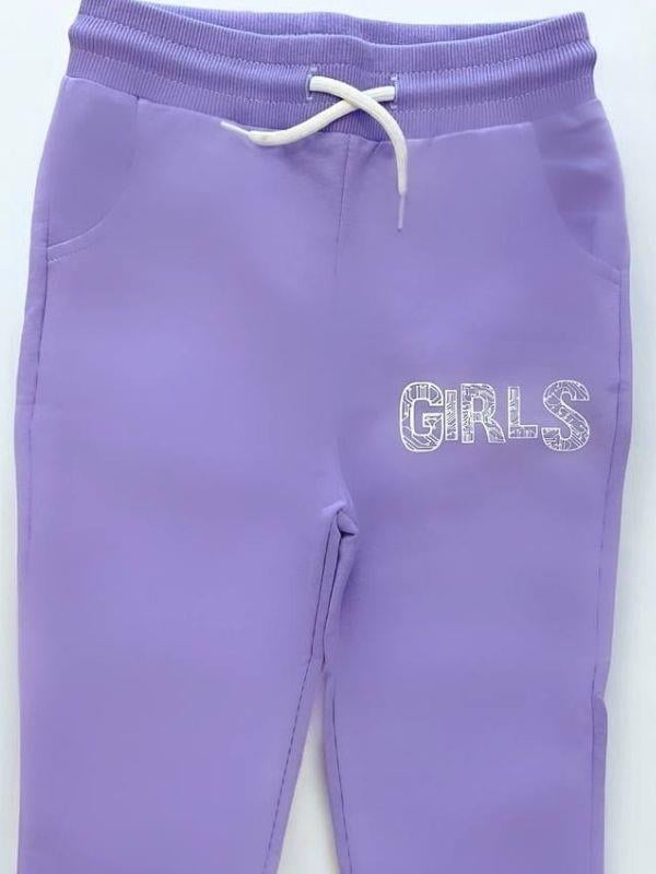 Kız Çocuk Beli Paçası Lastikli Pamuklu Eşofman Alt