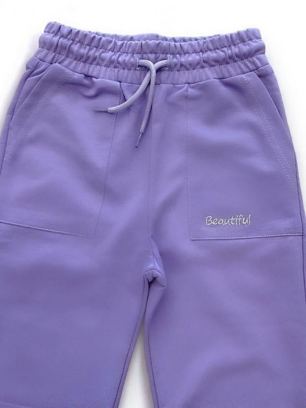 Kız Çocuk Beli Paçası Lastikli Pamuklu Eşofman Alt