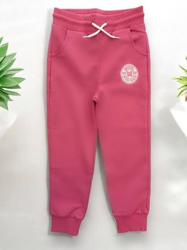 Kız Çocuk Beli Paçası Lastikli Pamuklu Eşofman Alt