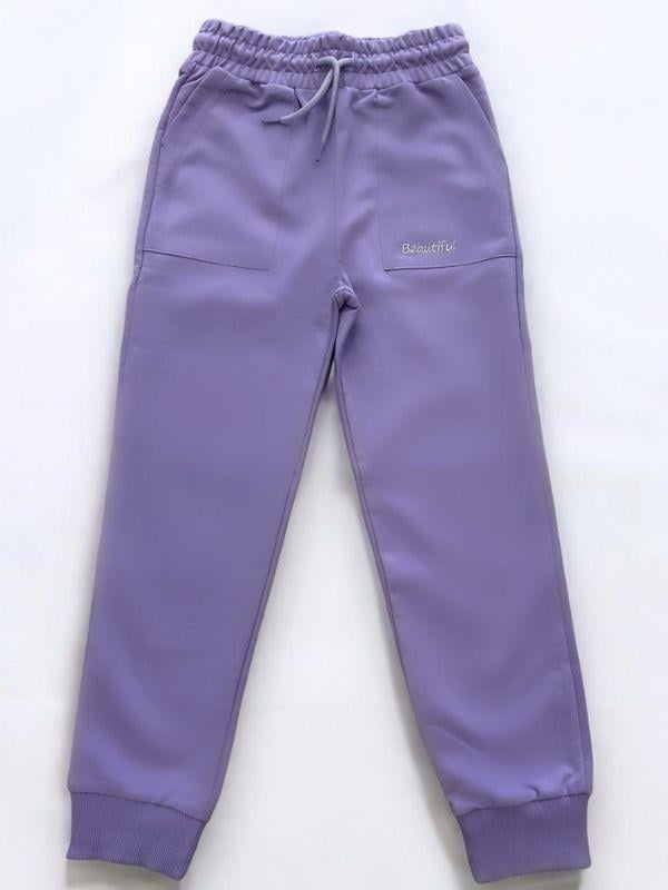 Kız Çocuk Beli Paçası Lastikli Pamuklu Eşofman Alt