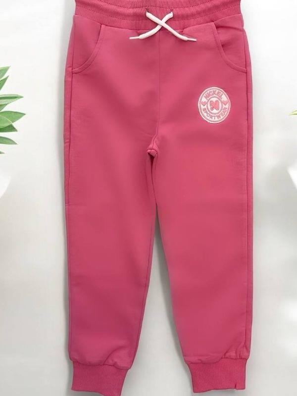 Kız Çocuk Beli Paçası Lastikli Pamuklu Eşofman Alt