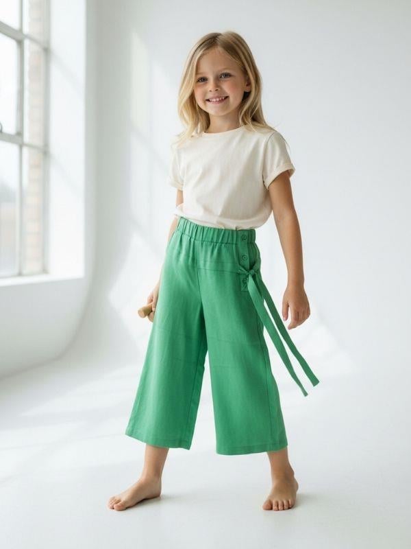 Kız Çocuk Bol Paça Pantolon
