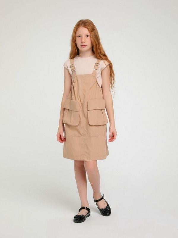 Kız Çocuk Büyük Cepli Askılı Salopet