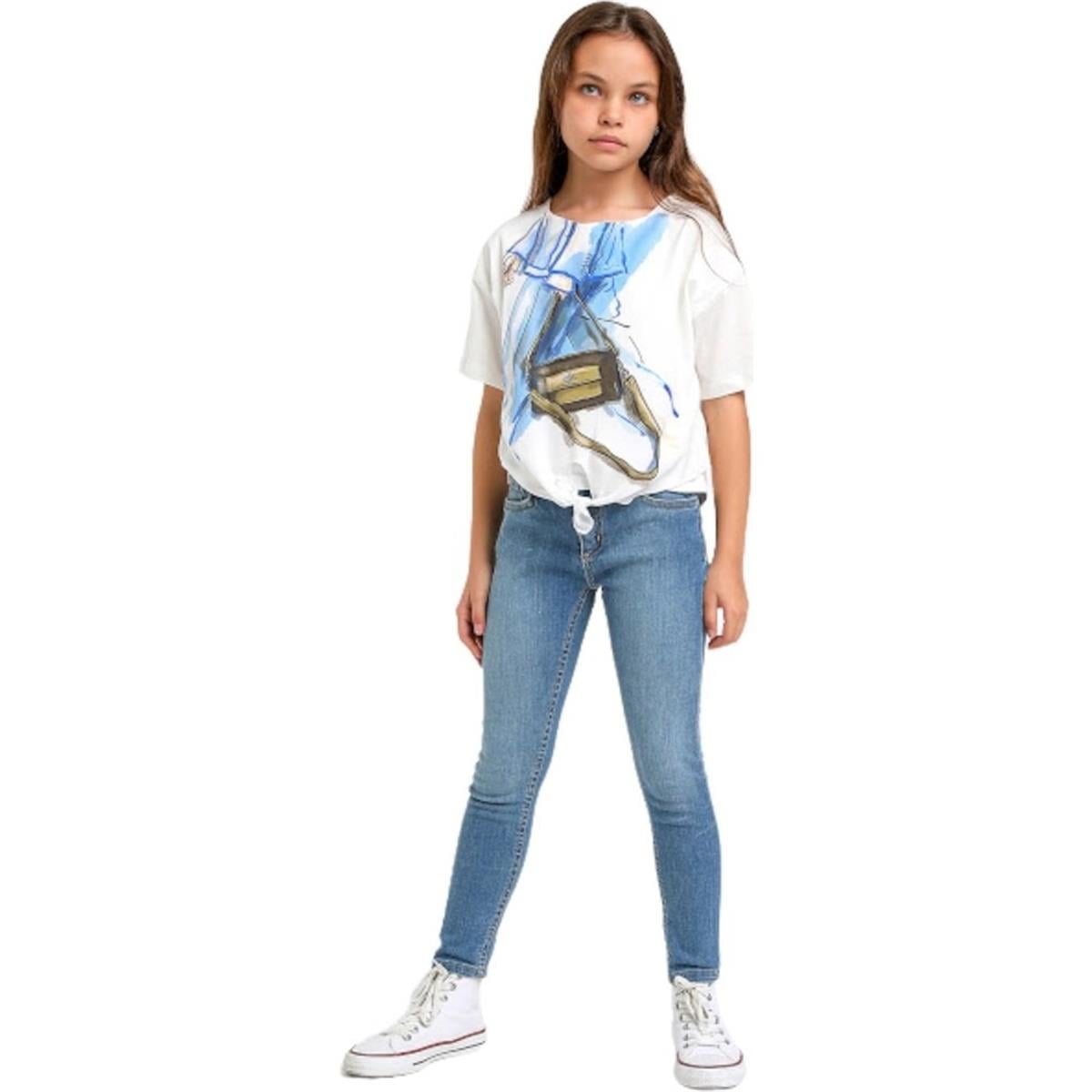 Kız Çocuk Çanta Baskılı Şık Tshirt