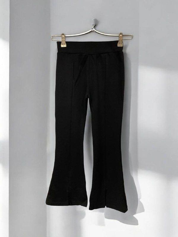 Kız Çocuk Çelik Dokuma Yırtmaçlı Tayt