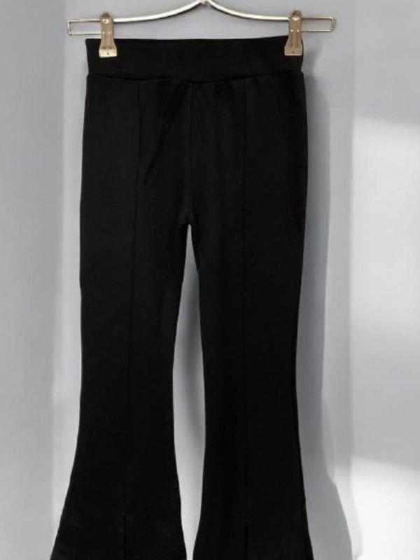 Kız Çocuk Çelik Dokuma Yırtmaçlı Tayt