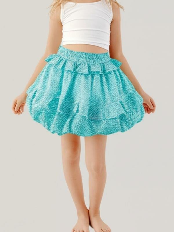 Kız Çocuk Çiçek Desenli Balon Etek