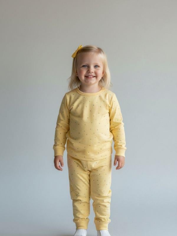 Kız Çocuk Çiçek Desenli Pamuklu Yumuşak Dokulu Pijama Takımı