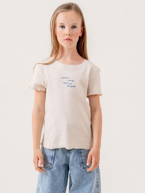 Kız Çocuk Çiçek İşlemeli Kot Ceket T-shirt İkili Takım