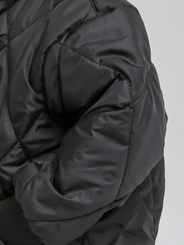 Kız Çocuk Çift Taraflı Rugan Şişme Kapüşonlu Cepli Mont