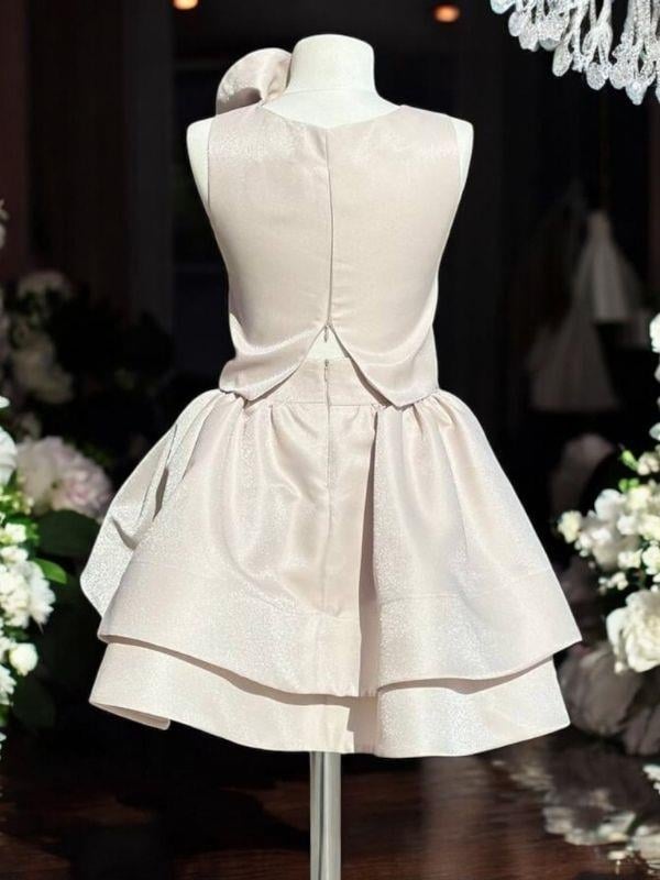 Kız Çocuk Croplu İkili Kat Etekli Abiye Takım