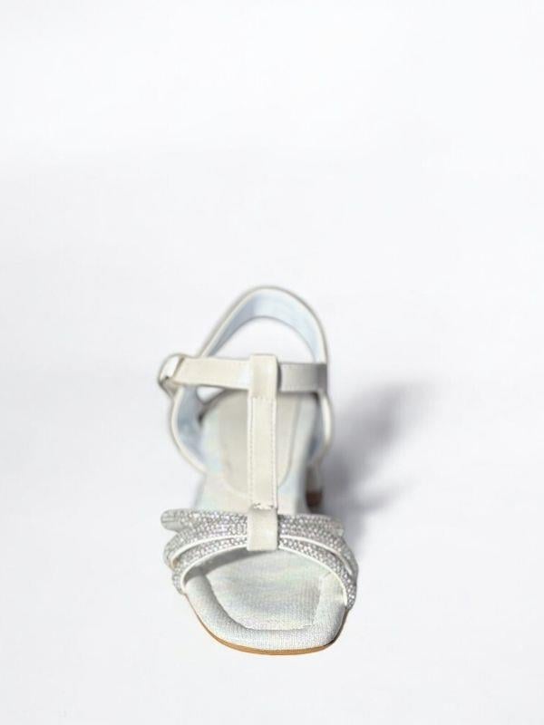 Kız Çocuk Deri Ortopedik Taşlı Topuklu Ayakkabı