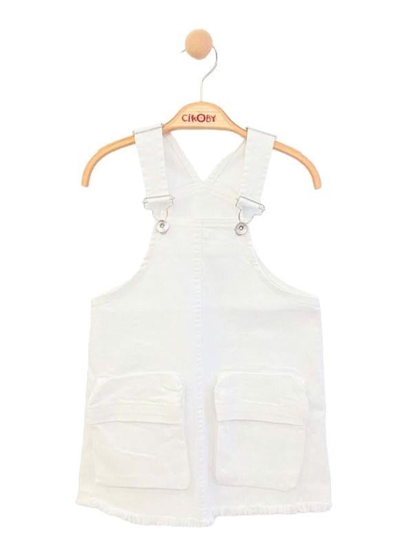 Kız Çocuk Dokuma Etekli Salopet