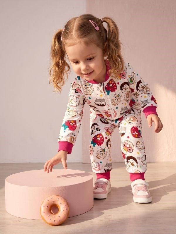 Kız Çocuk Donut Desenli 2.5 TOG Uyku Tulumu